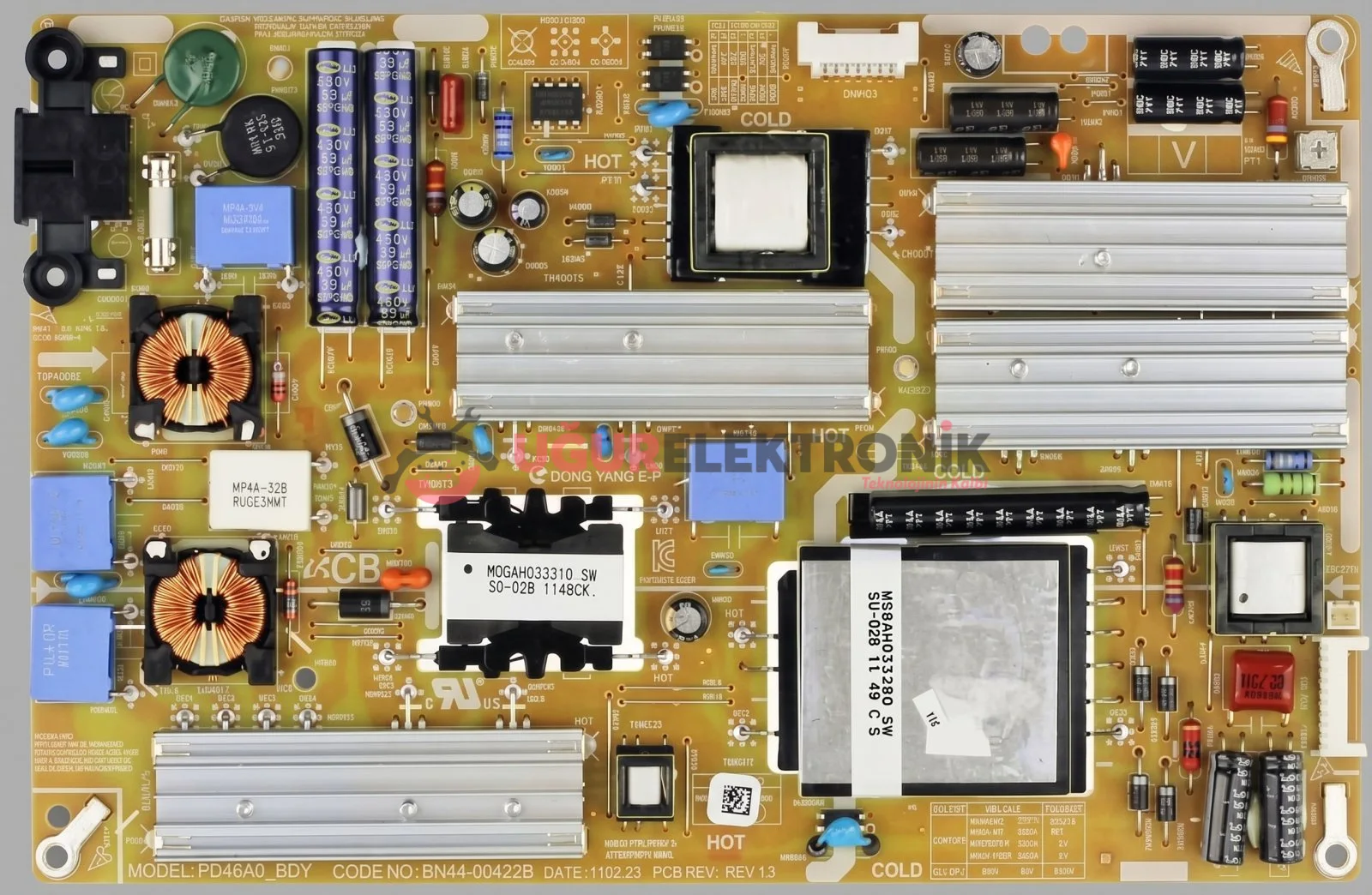 Samsung UE40D5000 Besleme Kartı, BN44-00422B, PD46A0_BDY, LTJ400HM03-B